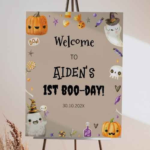 Vintage Ghost Birthday Welcome Sign