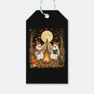 Vintage Ghost Campfire Camping Autumn Halloween Gift Tags
