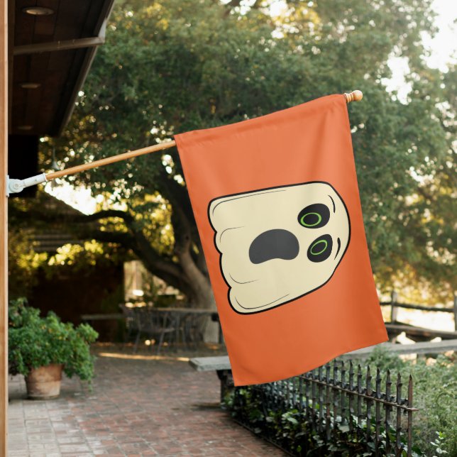 Vintage Ghost House Flag (In SItu)