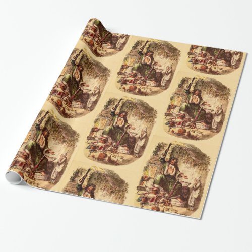Vintage Ghost of Christmas Present Wrapping Paper