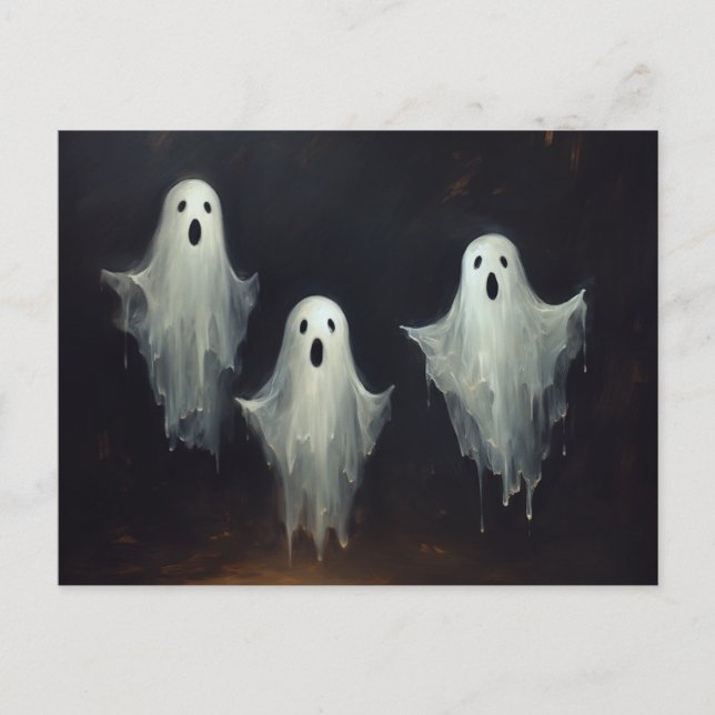 Vintage Ghost Painting Postcard (Front)