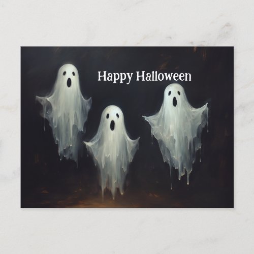 Vintage Ghost Painting Postcard