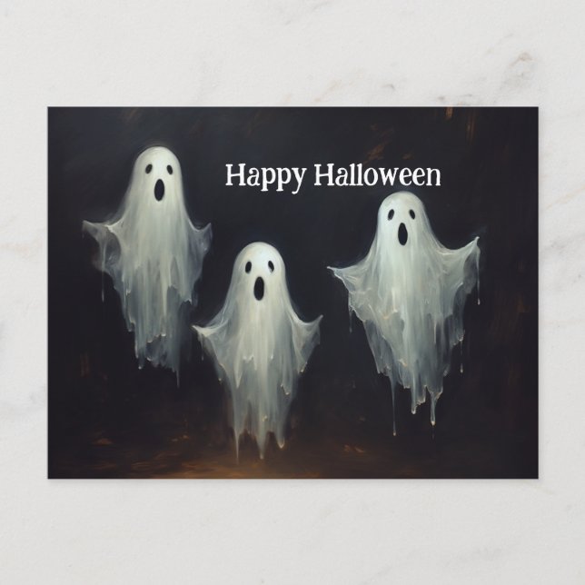 Vintage Ghost Painting Postcard (Front)