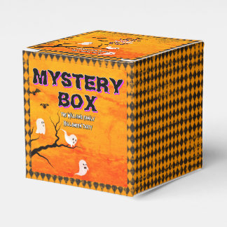 Vintage Ghost Treat Tricks Halloween Party Mystery Favor Boxes
