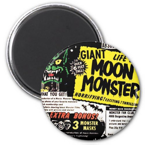 Vintage Giant Moon Monster Comic Ad Magnet
