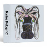 Vintage Giant Squid or Octopus, Marine Life Animal 3 Ring Binder