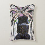 Vintage Giant Squid or Octopus, Marine Life Animal Accent Pillow