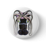 Vintage Giant Squid or Octopus, Marine Life Animal Button