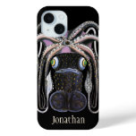 Vintage Giant Squid or Octopus, Marine Life Animal iPhone 15 Case