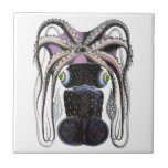 Vintage Giant Squid or Octopus, Marine Life Animal Ceramic Tile