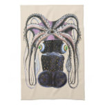 Vintage Giant Squid or Octopus, Marine Life Animal Kitchen Towel