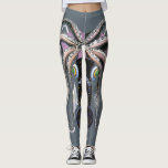 Vintage Giant Squid or Octopus, Marine Life Animal Leggings