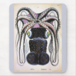 Vintage Giant Squid or Octopus, Marine Life Animal Mouse Pad