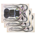 Vintage Giant Squid or Octopus, Marine Life Animal Wrapping Paper Sheets
