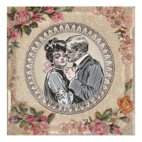 Vintage Gibson Girl Antique Love Wedding Valentine Acrylic Print