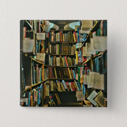Vintage gift for book lovers button