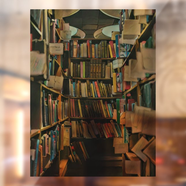 Vintage gift for book lovers window cling (Sheet 2)