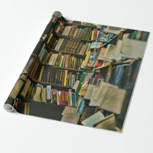 Vintage gift for book lovers wrapping paper