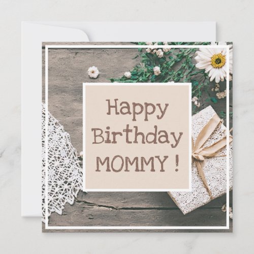 Vintage Gift Rustic Lovely Floral Birthday Card