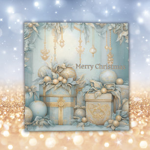 Vintage Gifts & Decor Merry Christmas Monogram Cloth Napkin