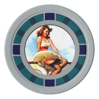 Girl poker chips