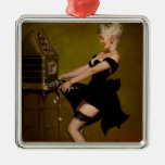 Vintage Gil Elvgren Slot Machine Pinup Girl Metal Ornament at Zazzle
