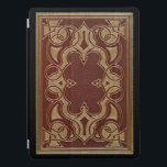 Vintage Gilt Ornamental Book Cover<br><div class="desc">Historic French book cover design ca. 1908 featuring gilded ornamental design on rust leather. Note:  Sculpted,  engraved,  embossed and dimensional effects,  layered,  aged or eroded appearance,  textures and shadows achieved digitally. Actual product has a smooth surface and leather texture is simulated. Background color is editable.</div>