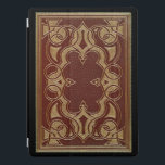 Vintage Gilt Ornamental Book Cover<br><div class="desc">Historic French book cover design ca. 1908 featuring gilded ornamental design on rust leather. Note:  Sculpted,  engraved,  embossed and dimensional effects,  layered,  aged or eroded appearance,  textures and shadows achieved digitally. Actual product has a smooth surface and leather texture is simulated. Background color is editable.</div>