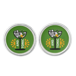 Vintage Gin And Tonic Art Cufflinks
