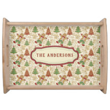 Vintage Gingerbread Man & Christmas Trees Custom 