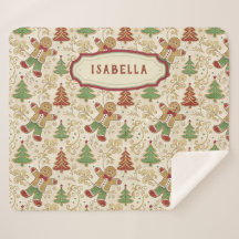 Vintage Gingerbread Man & Christmas Trees Custom