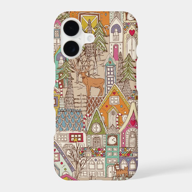 vintage gingerbread town Case-Mate iPhone case (Back)