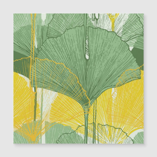 Vintage Ginkgo Biloba: Tropical Leaves (Front)