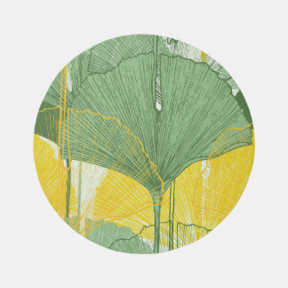 Vintage Ginkgo Biloba: Tropical Leaves Rug