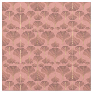 Vintage Ginkgo Floral Pattern Fabric