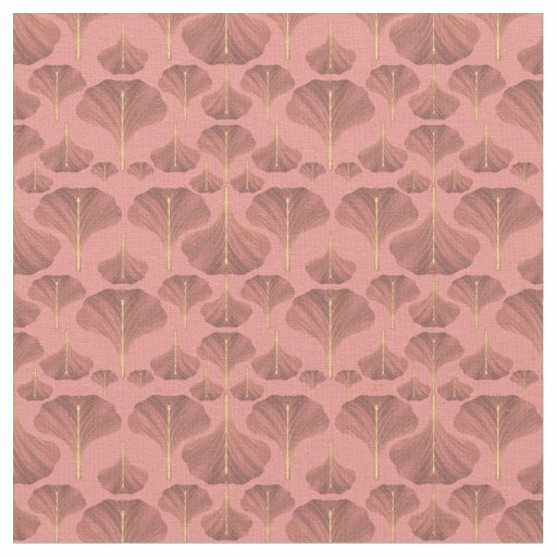 Vintage Ginkgo Floral Pattern Fabric