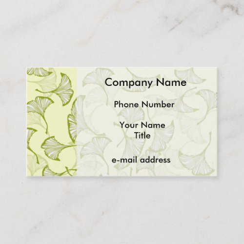 Ginkgo Leaves Business Card Templates