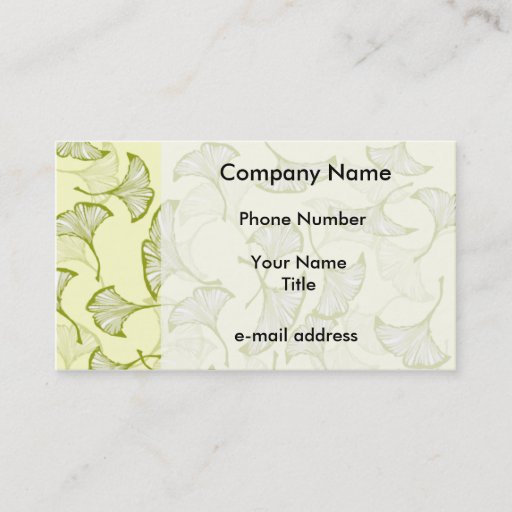 Customizable Ginkgo Leaves Business Card Templates