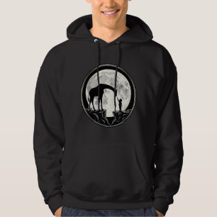 Vintage Giraffe and Child Moon Silhouette Shirt_1 Hoodie