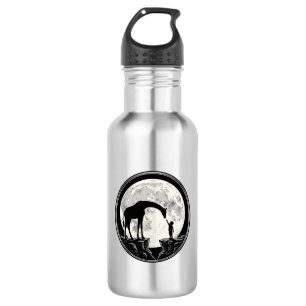 Vintage Giraffe and Child Moon Silhouette Shirt_1 Stainless Steel Water Bottle
