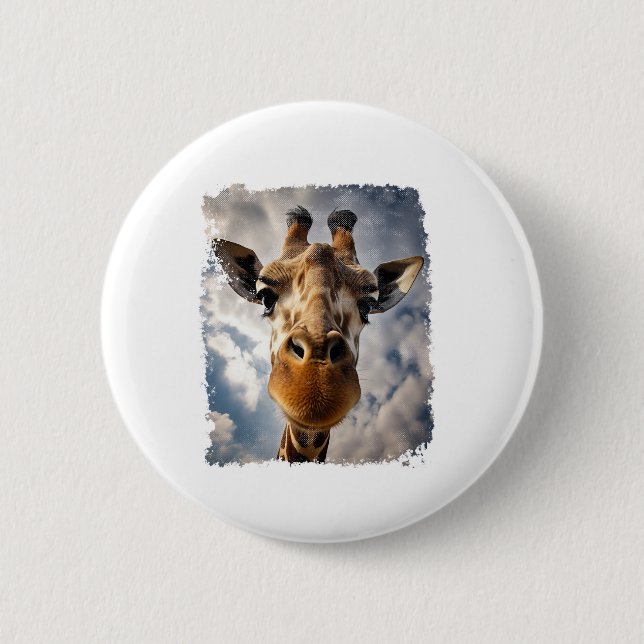 Vintage Giraffe   Button (Front)