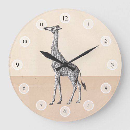 Vintage Giraffe Clock