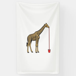 Vintage Giraffe Drinking Straw Vector Design_1 Banner