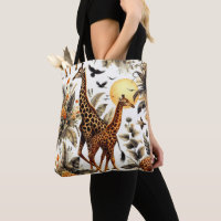 Vintage Giraffe Floral Watercolor