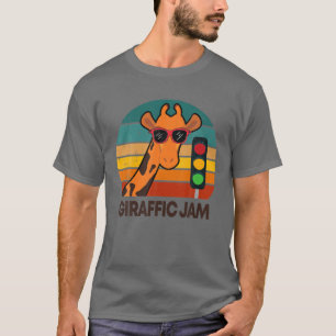 Vintage Giraffe Giraffic Jam Funny African Safari T-Shirt