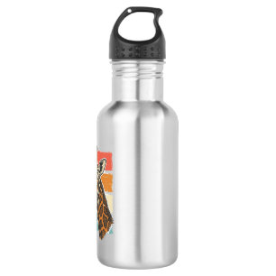 Vintage Giraffe Head Retro Sunset Vector Design_1 Stainless Steel Water Bottle