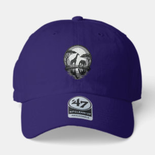 Vintage Giraffe Moon Silhouette Safari Vector Desi 47 Brand Hat