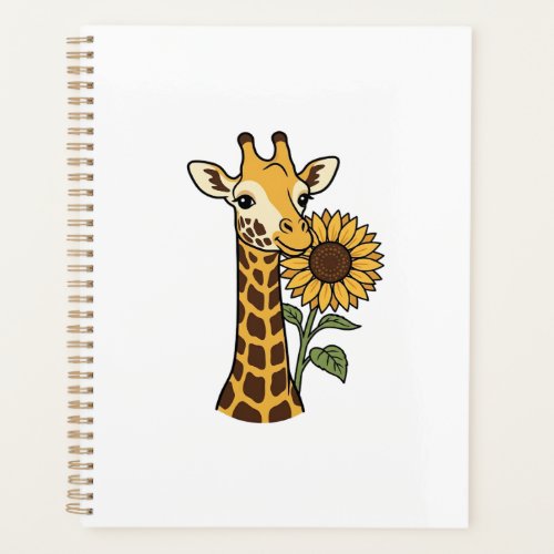 Vintage Giraffe Sunflower Vector Design_1 Planner