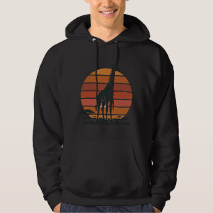 Vintage Giraffe Sunset Safari Vector Shirt Design_