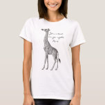 Vintage Giraffe T-shirt at Zazzle